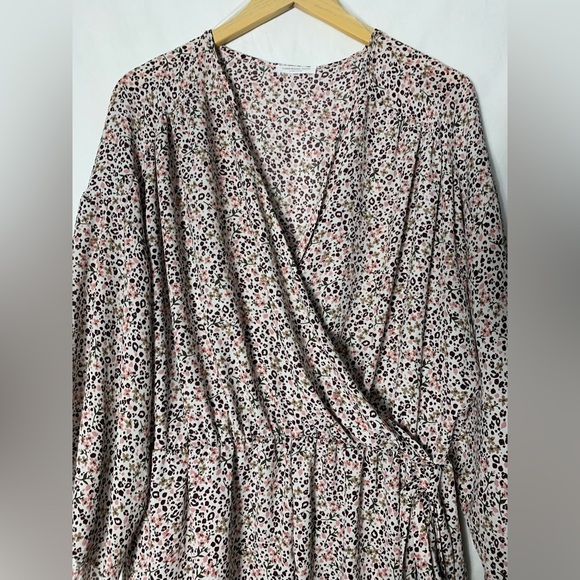 Chic Soul | Floral Leopard Print Romper - 1X - Picture 3 of 6